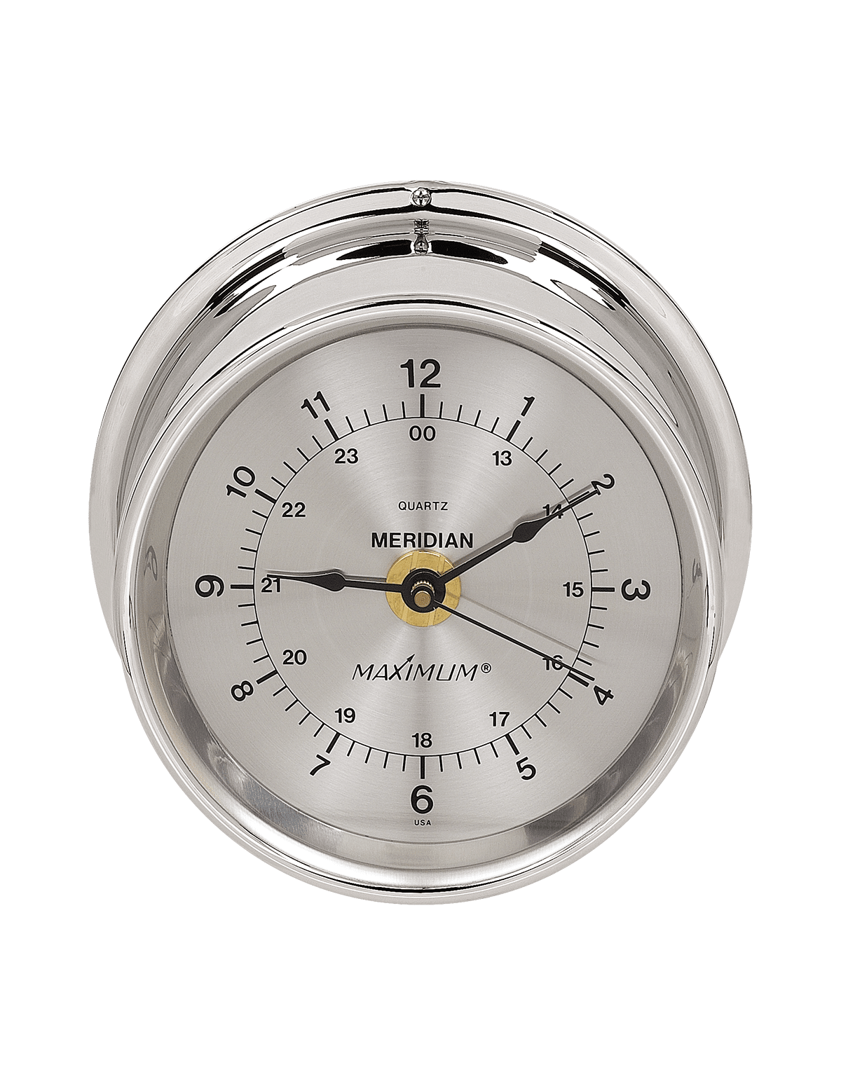 Meridian Time Clock Instrument - Polished Chrome Case