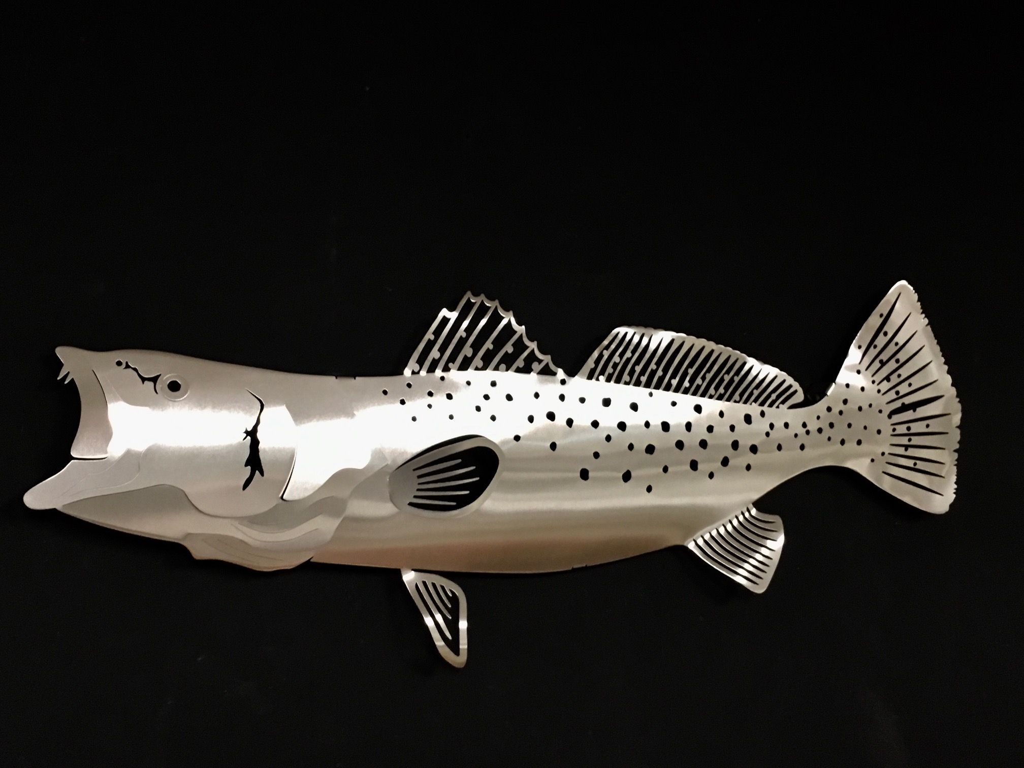 Speckled Trout Stainless Steel Wall Decor – 34