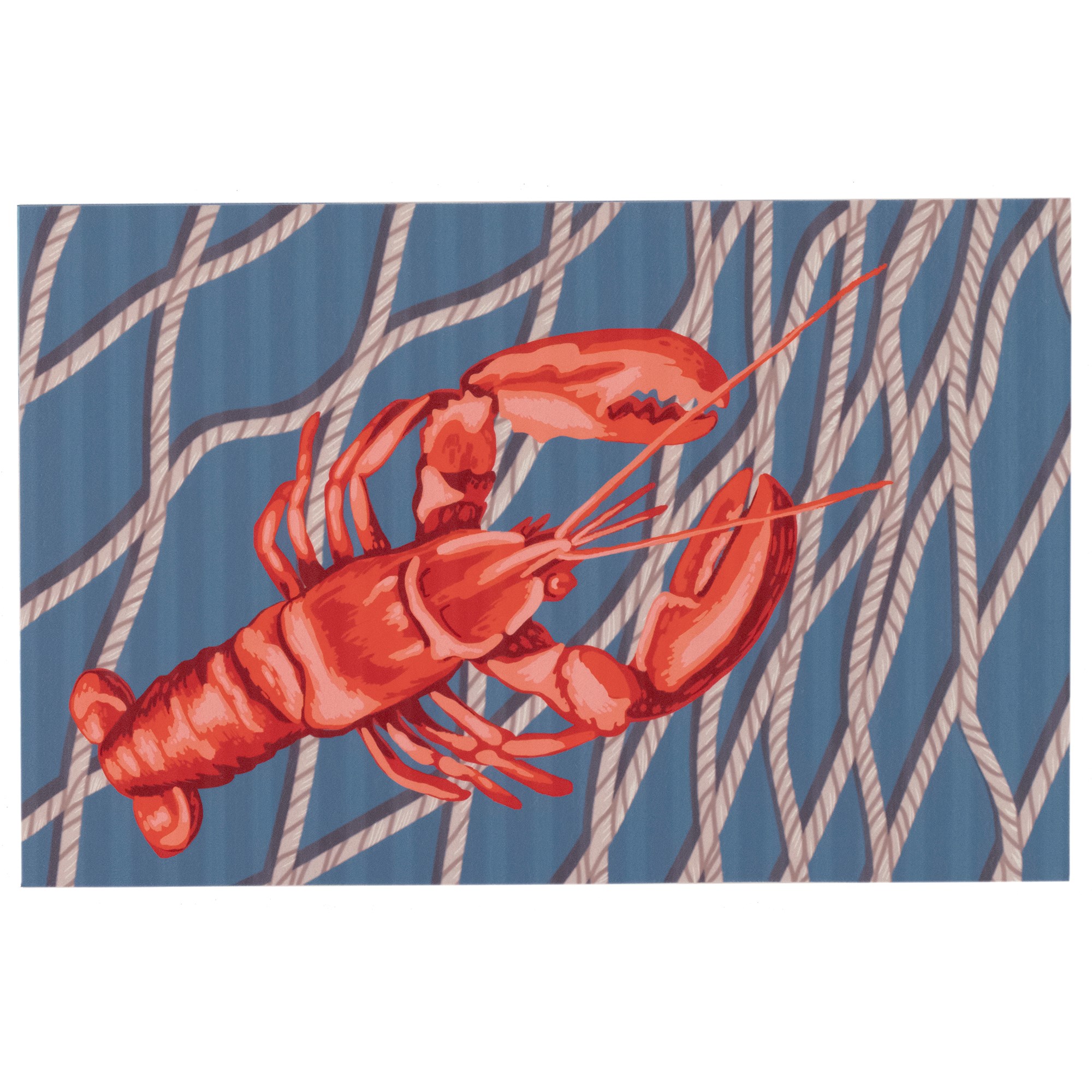 Illusions Lobster Net Indoor/Outdoor Rug - Navy - 4 Sizes