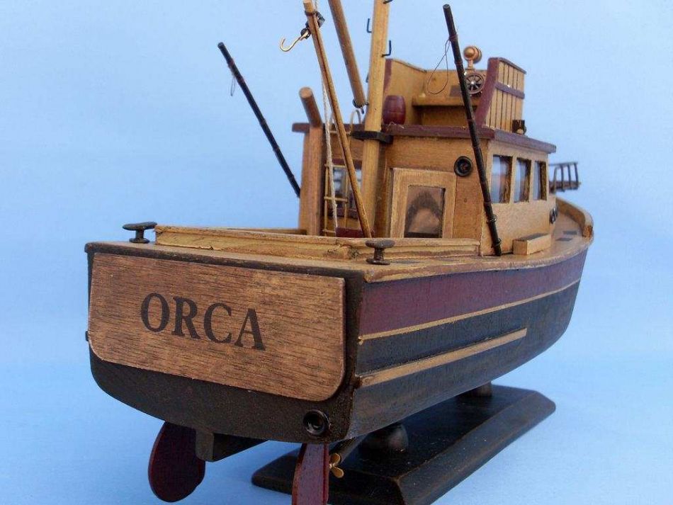 Buy Wooden Jaws - Orca Model Boat 20" – Adama Model Ships