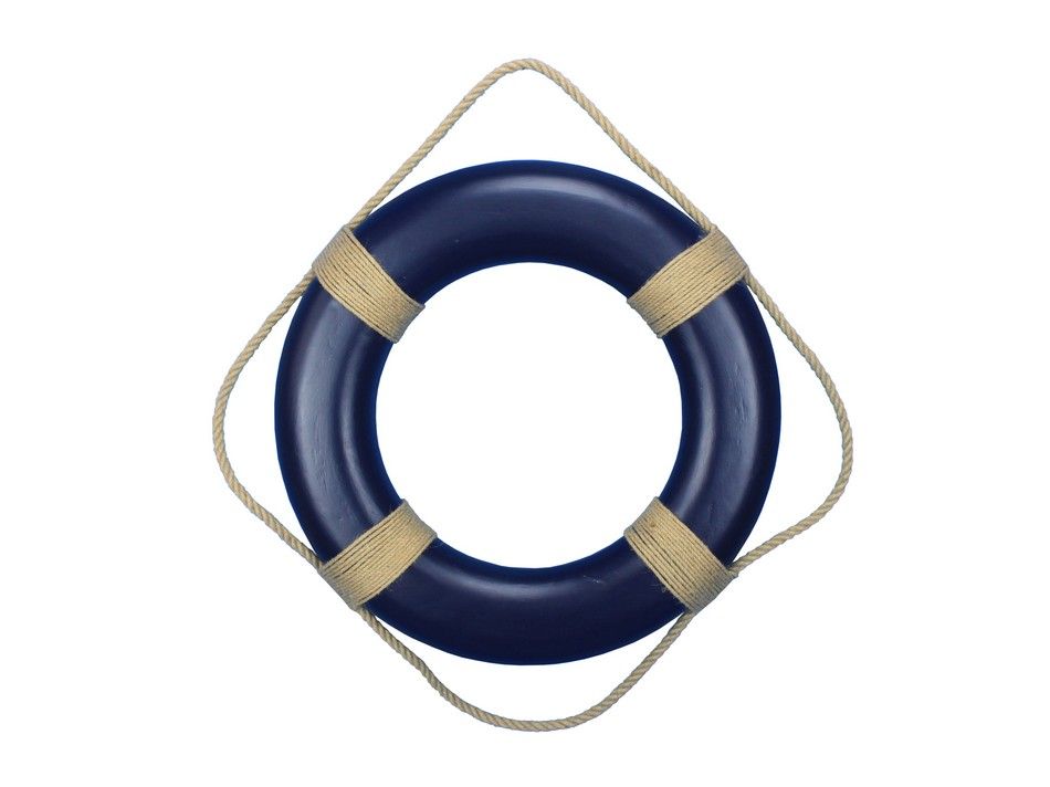 Nautical Decoration, Painted Buoy, Navy Blue Decorative Buoys