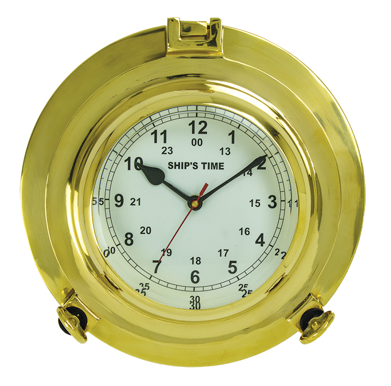 Porthole Clock Solid Brass - 9