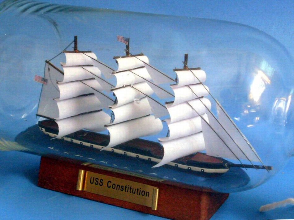 USS Constitution Model Ship in a Glass Bottle 11