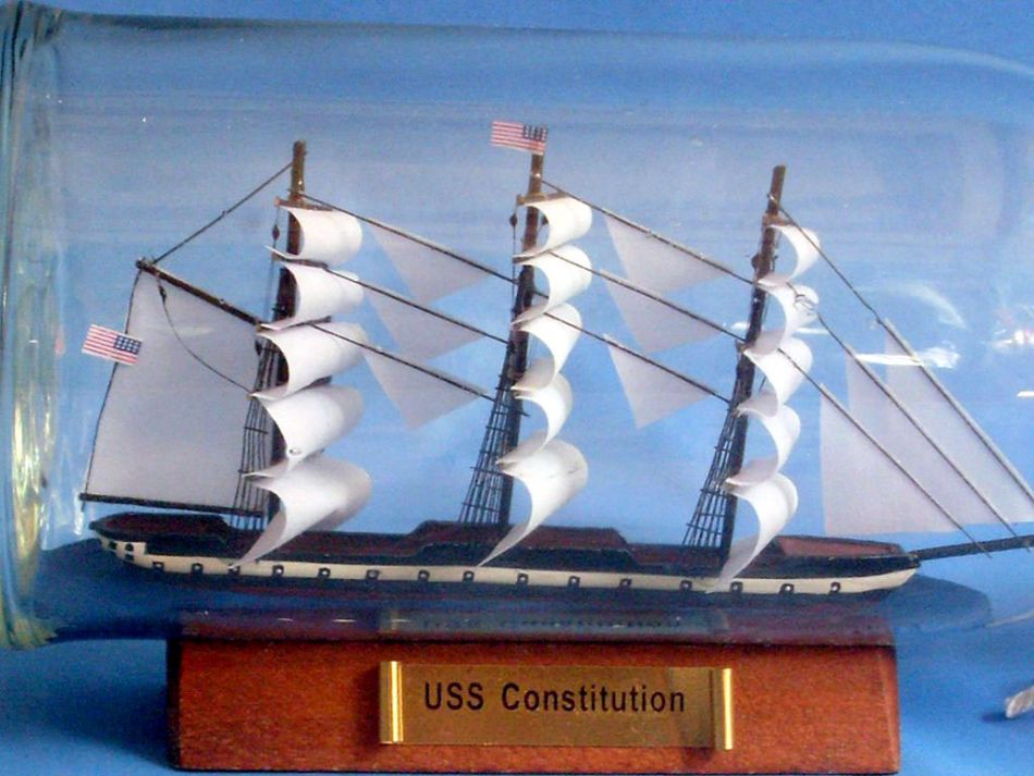 USS Constitution Model Ship in a Glass Bottle 11