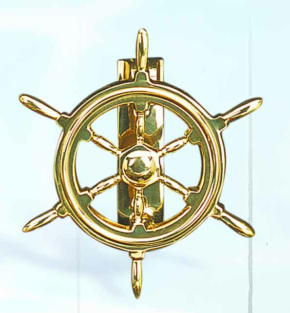 Brass Door Knocker - Ship Wheel - 6