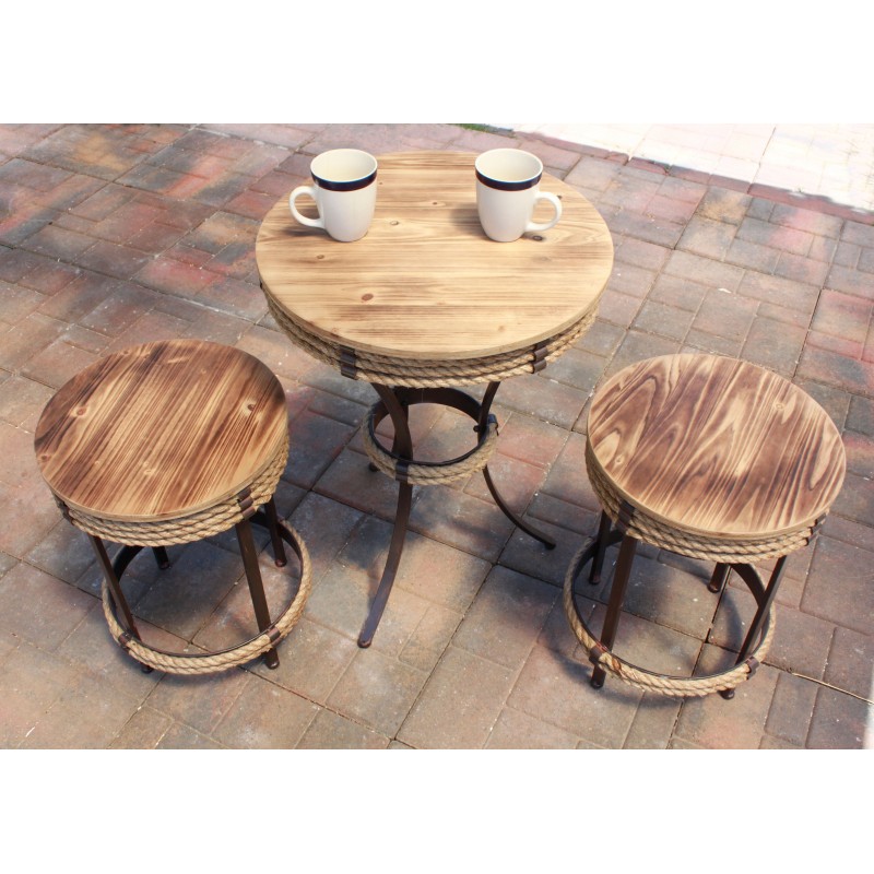 Nautical Parlor Table Stool - 19 - Everything Nautical, Inc.