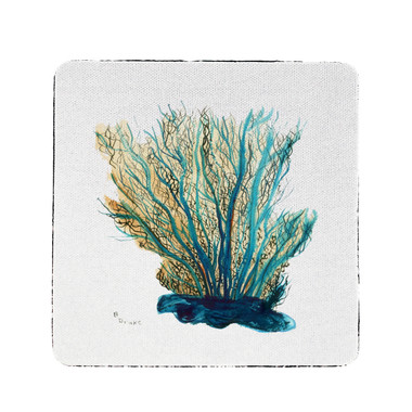 Set of 4 Blue Coral Coasters