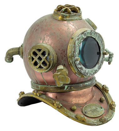 Diving Helmet - Shipwrecked Finish Copper/Brass - 21