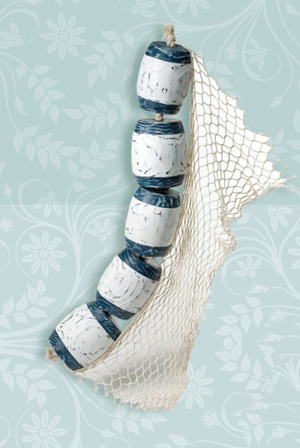 Set Of Wooden Buoys On Rope Nautical Gifts Beach Home Outdoor