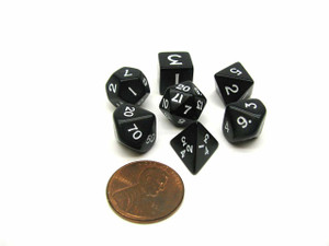Koplow Opaque Mini-Polyhedral Black & White 7-Die Set