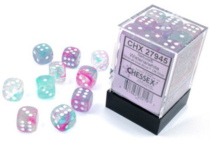 Nebula D6 Wisteria/White Luminary 12mm 36ct Dice Set