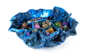 Galaxy Velvet Compartment Dice Bag with Pockets