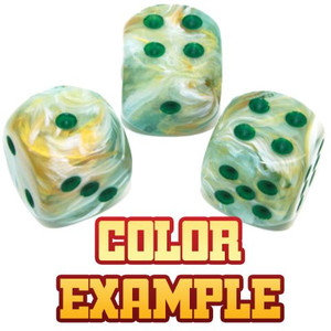 Marble Mini-hedral Polyhedral Green/Dark Green 7ct Dice Set
