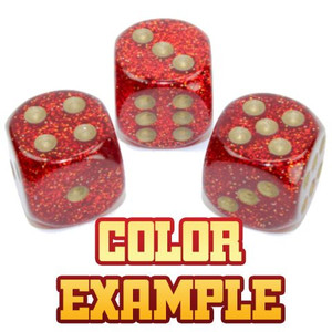 Glitter Mini-hedral Polyhedral Ruby/Gold 7ct Dice Set