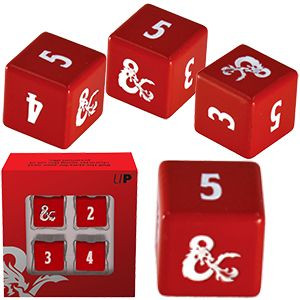 Heavy Metal D6 Dice Set Red and White for Dungeons & Dragons