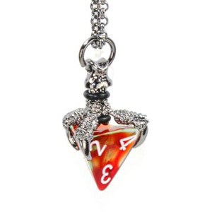 Pendant Necklace D4 Gunmetal Grey Finish