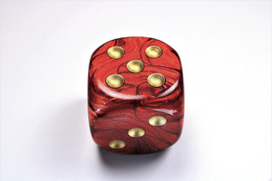Scarab D6 Scarlet/Gold 50mm Single Dice