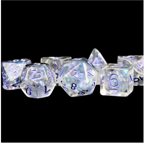 Pearl/Purple Resin 16mm 7ct Polyhedral Dice Set