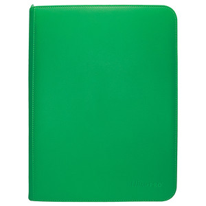 Vivid 9-Pocket Zippered PRO-Binder: Green