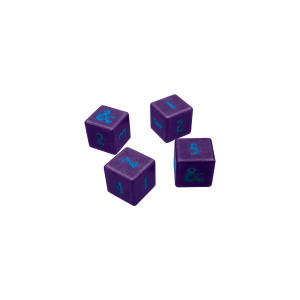 SALE Phandelver Campaign 4D6 Heavy Metal Dice "Royal Purple and Sky Blue" for Dungeons & Dragons