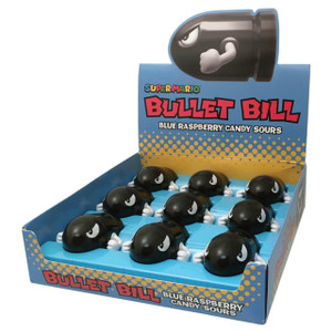 Super Mario Bullet Bill Blue Raspberry 0.6 Ounce 9 Count