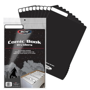 Comic Book Dividers Black 25ct Pack