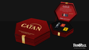 CATAN Premium Robber & Metal Dice Set Hematite