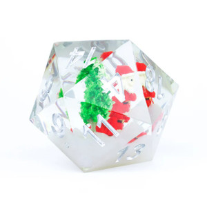 Christmas Santa Scenic 54mm D20 Single Dice