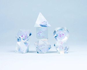 Cloak & Dagger Clear 7ct Polyhedral Dice Set