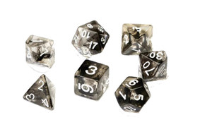 Cloud Black 7ct Polyhedral Dice Set