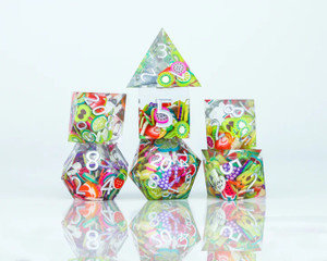 Sharp Fruit 7ct Polyhedral Dice Set