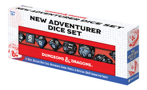 Dungeons & Dragons New Adventurer 7ct Polyhedral Dice Set Black