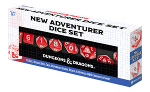 Dungeons & Dragons New Adventurer 7ct Polyhedral Dice Set Red