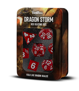 Dragon Storm Red Dragon Scales Silicone 7ct Polyhedral Dice Set