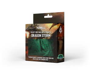 Dragon Storm Green Dragon Scales Velvet Compartment Dice Bag