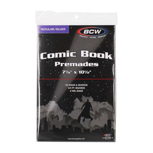 Comic Bag Backboard Combo Silver 50ct Pack