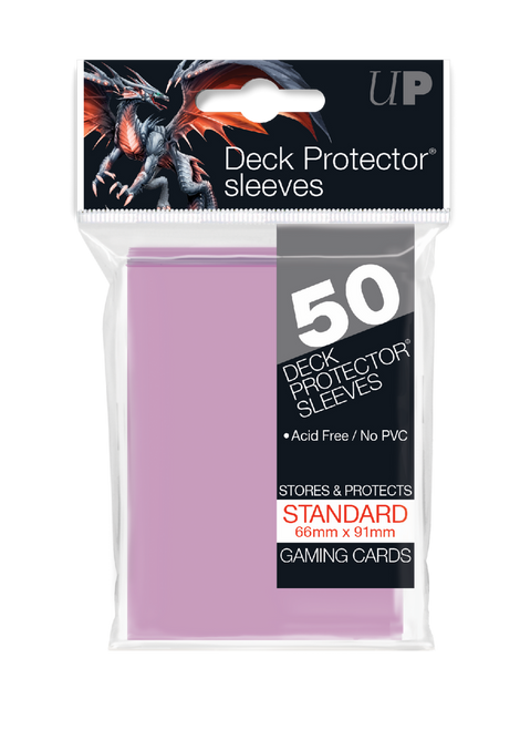 50ct Bright Pink Standard Sleeves