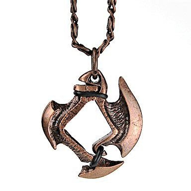 Pendant Necklace D6 Axe Blade Old Copper Finish