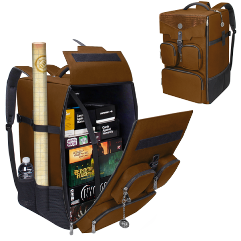 Enhance Game Box Backpack Dragon Brown