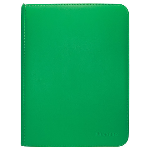 Vivid 9-Pocket Zippered PRO-Binder: Green