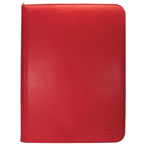 Vivid 9-Pocket Zippered PRO-Binder: Red