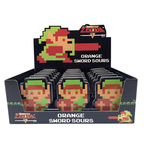 Zelda Link Master Swords Tin Sour Orange Candy 1 Ounce 18 Count
