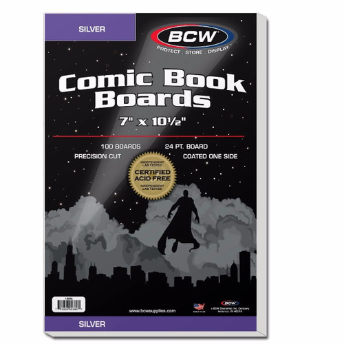 Silver Comic Backing Boards 100ct Pack