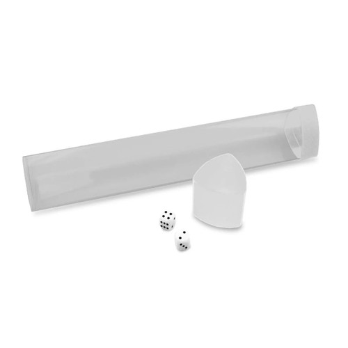 Playmat Tube with Dice Cap White