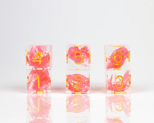 Sharp Flamingo D6 Dice Set