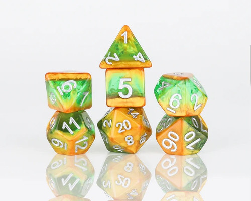 Rainforest 7ct Polyhedral Dice Set