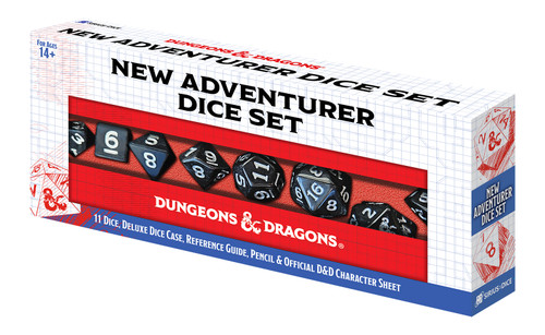 Dungeons & Dragons New Adventurer 7ct Polyhedral Dice Set Black