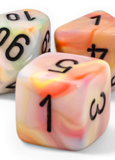 Festive Mega-hedral Polyhedral Circus/Black 7ct Dice Set