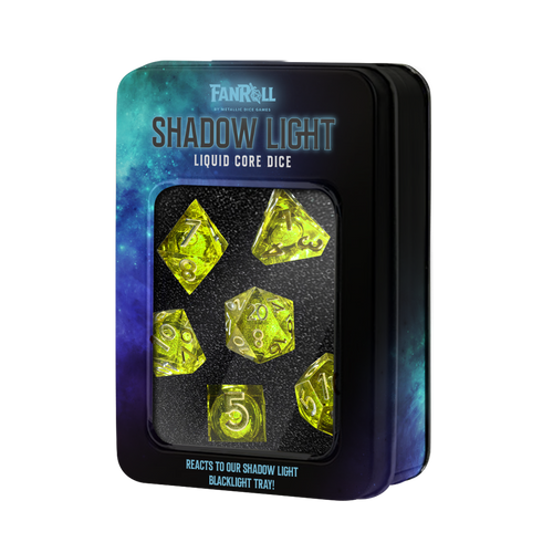 Shadow Light UV Reactive Elixir Liquid Core 7ct Polyhedral Dice Set