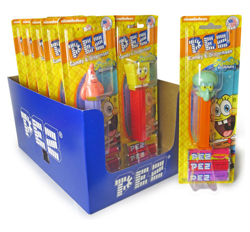 Pez SpongeBob Assortment Blister Card 0.87 Ounce 12 Count